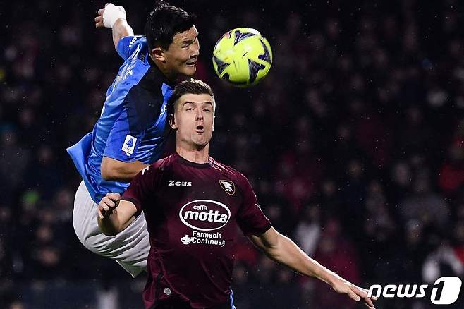 이탈리아 세리에A 나폴리의 수비수 김민재. ⓒ AFP=뉴스1