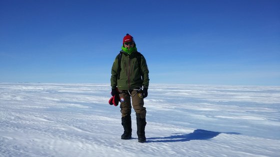 지난 2015년 남극을 찾은 정씨의 모습. 그는 남극과 북극에 총 9차례 다녀왔다. 사진 정만