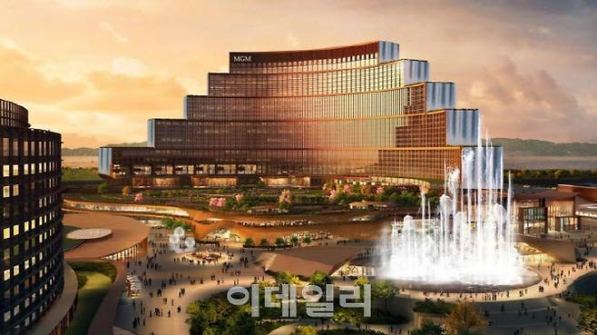 미국 엠지엠과 오릭스 컨소시엄이 2029년 개장을 목표로 오사카 간사이에 건립을 추진중인 복합리조트. 일본 정부의 최종 승인만 남겨놓은 오사카 간사이 복합리조트는 건립비만 1조 800억엔(약 10조 6000억원)에 달한다. (사진=엠지엠 리조트 인터내셔널)