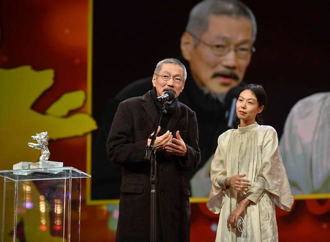 홍상수 감독(왼쪽)과 김민희(사진=AFP)