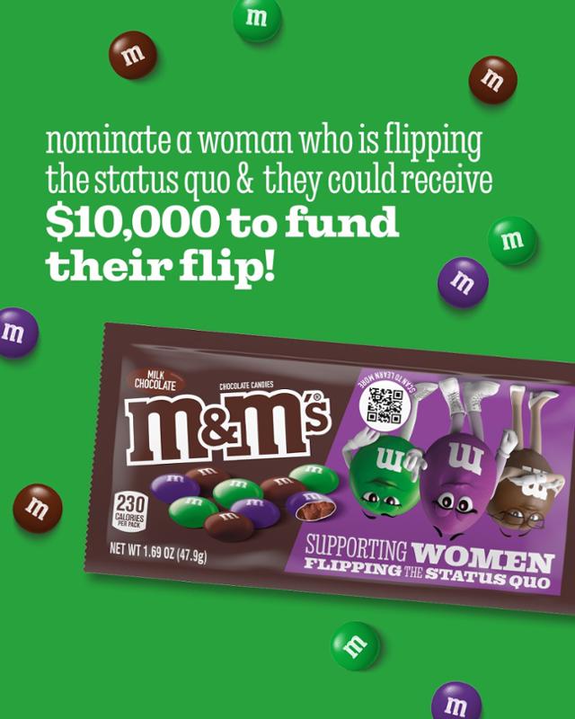 올해 1월 초콜릿 회사 엠앤엠즈가 여성 마스코트만으로 이뤄진 포장지의 한정판 제품을 공개했다. 엠앤엠즈 트위터 캡처