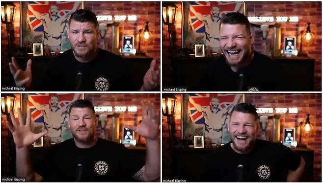 세계일보와 인터뷰하고 있는 마이클 비스핑. 인터뷰 장면 캡처