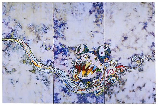무라카미 다카시, '727 DRAGON', 2018 Acrylic on canvas mounted on aluminum frame,300×450cm, Kwon JiYong collection ⓒ2018 Takashi Murakami/Kaikai Kiki Co., Ltd. All Rights Reserved. Courtesy of the artist and PerrotiN