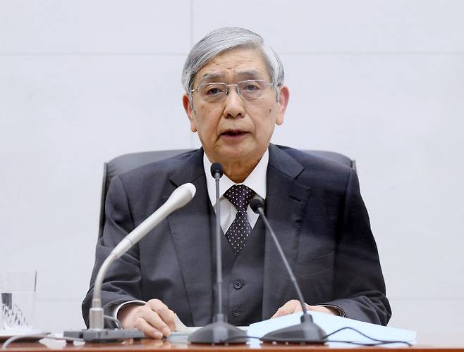 구로다 하루히코 일본은행 총재. (사진=AFP)