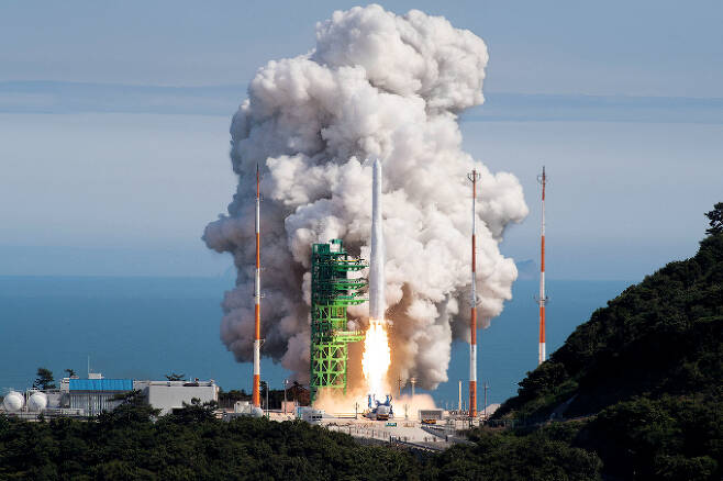 지난 6월 21일 2차 발사에 성공한 누리호 발사 장면. 한국항공우주연구원 제공