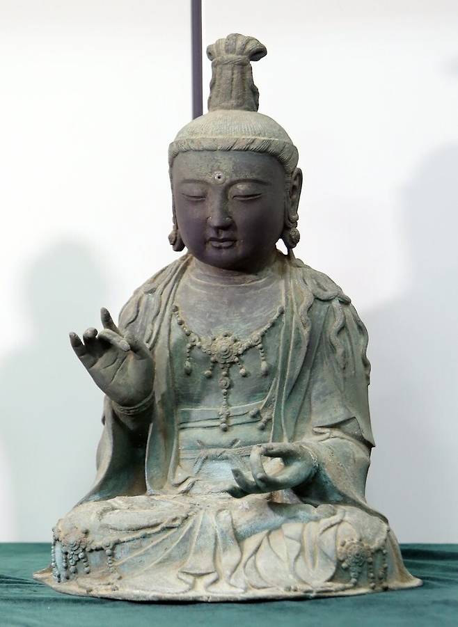 서산 부석사 관세음보살좌상 모습. 연합뉴스