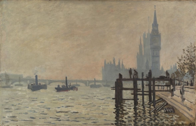 클로드 모네의 1871년 작품 '웨스트민스터 다리 밑 템스강'. 구글 아트앤컬처 홈페이지 캡처