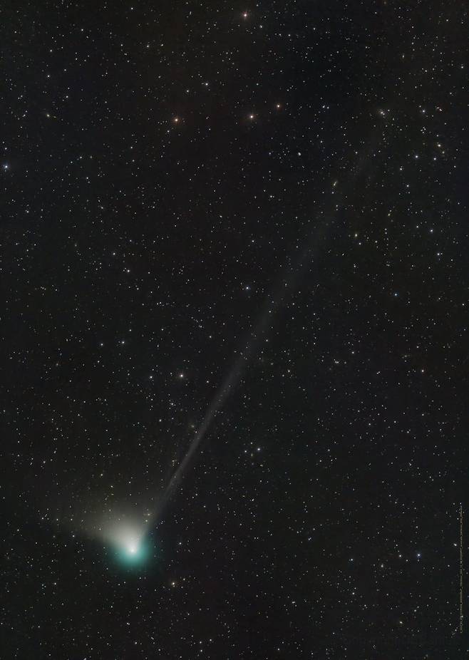 2022년 12월 24일 촬영된 ZTF 혜성.[NASA JPL, Dan Bartlett 제공]