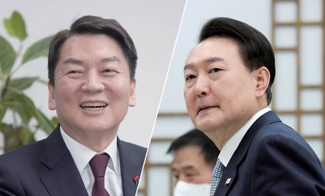 안철수 국민의힘 의원(사진 왼쪽)과 윤석열 대통령 ⓒ시사저널·연합뉴스