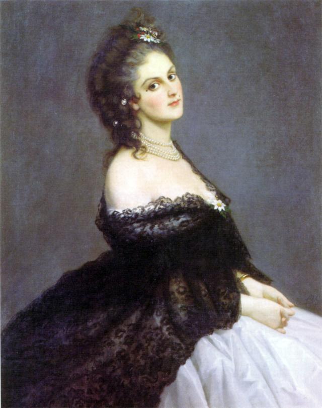 미켈레 고르디자니, '카스틸리오네 백작 부인의 초상화', 1862년