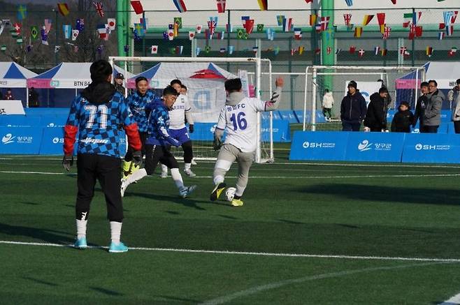 2023 양구 피스컵 탈북민·다문화 축구 페스티벌 경기 장면 [사진=SH스포츠에이전시]