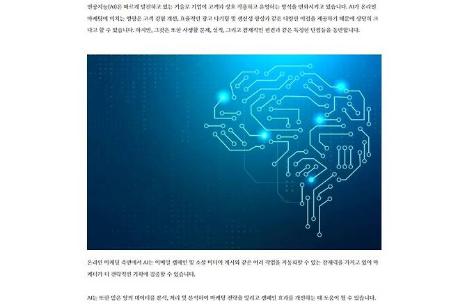 유튜버 ‘우주보스’가 챗GPT가 작성한 글이라며 자신의 블로그에 올린 게시물. [네이버 블로그 ‘woojooboss’ 갈무리]
