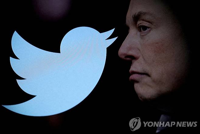 트위터 로고와 일론 머스크 [로이터 연합뉴스 자료사진]