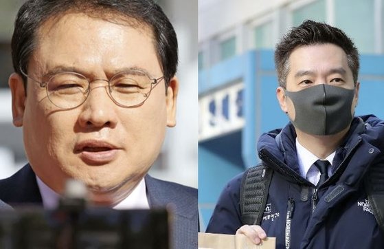 강신업 변호사(왼쪽), 김세의 유튜브 채널 '가로세로연구소' 대표. 뉴스1
