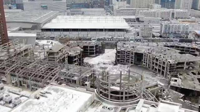 선양 롯데 테마파크 공사현장