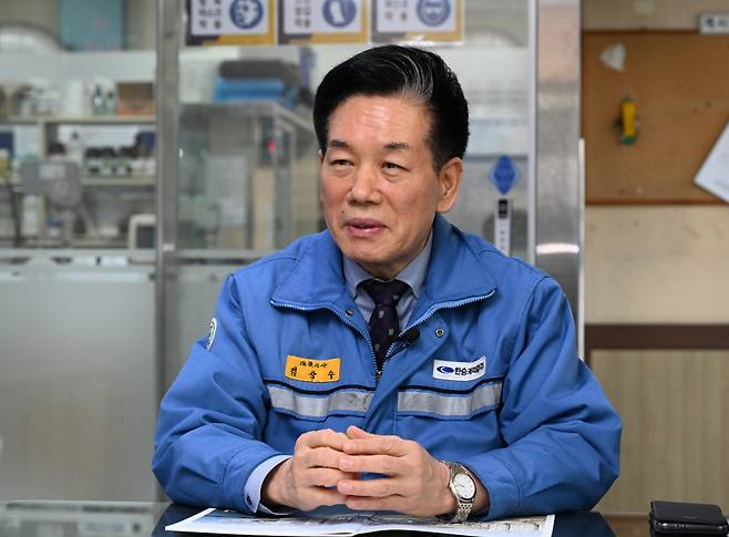 김상수 한승케미칼 대표이사가 지난 1월 30일 경상북도 포항시 한승케미칼 본사에서 헤럴드경제와 인터뷰를 하고 있다. 임세준 기자