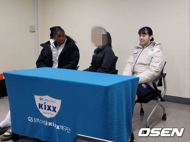 [OSEN=장충, 홍지수 기자] GS칼텍스 모마와 유서연./knightjisu@osen.co.kr