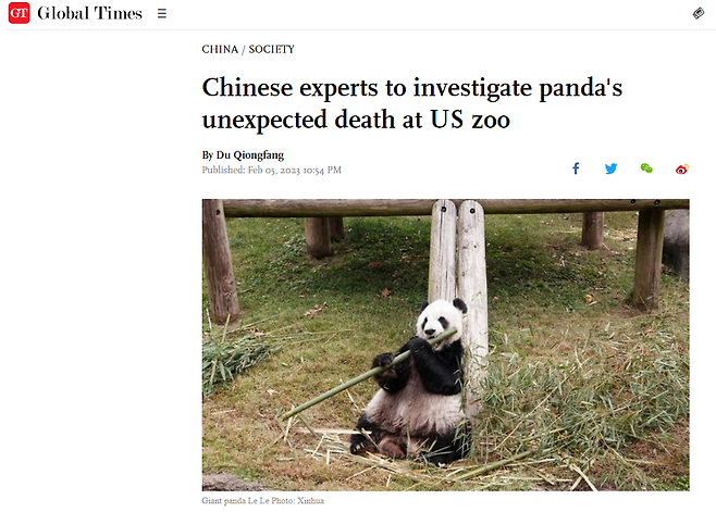 중국 관영 글로벌타임스 5일자 보도 캡처