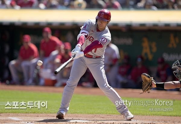 타석에서의 오타니 / 사진=Gettyimages 제공