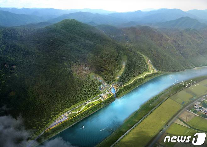 대구 북구 금호강 일대에 조성되는 화담공원 조감도.(대구 북구청 제공)/뉴스1