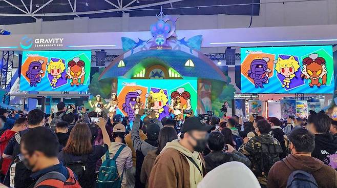 그라비티 타이베이 게임쇼 부스 전경