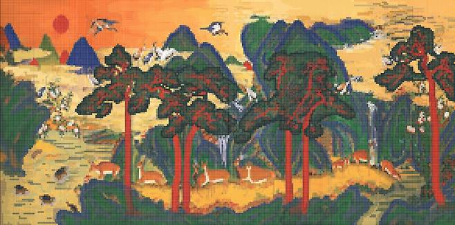 메닌(MENIN)이 픽셀아트로 완성한 십장생도