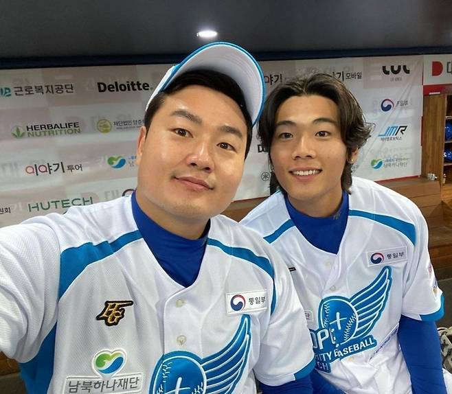 ▲ 최지만(왼쪽)과 배지환. ⓒ최지만 SNS 캡처