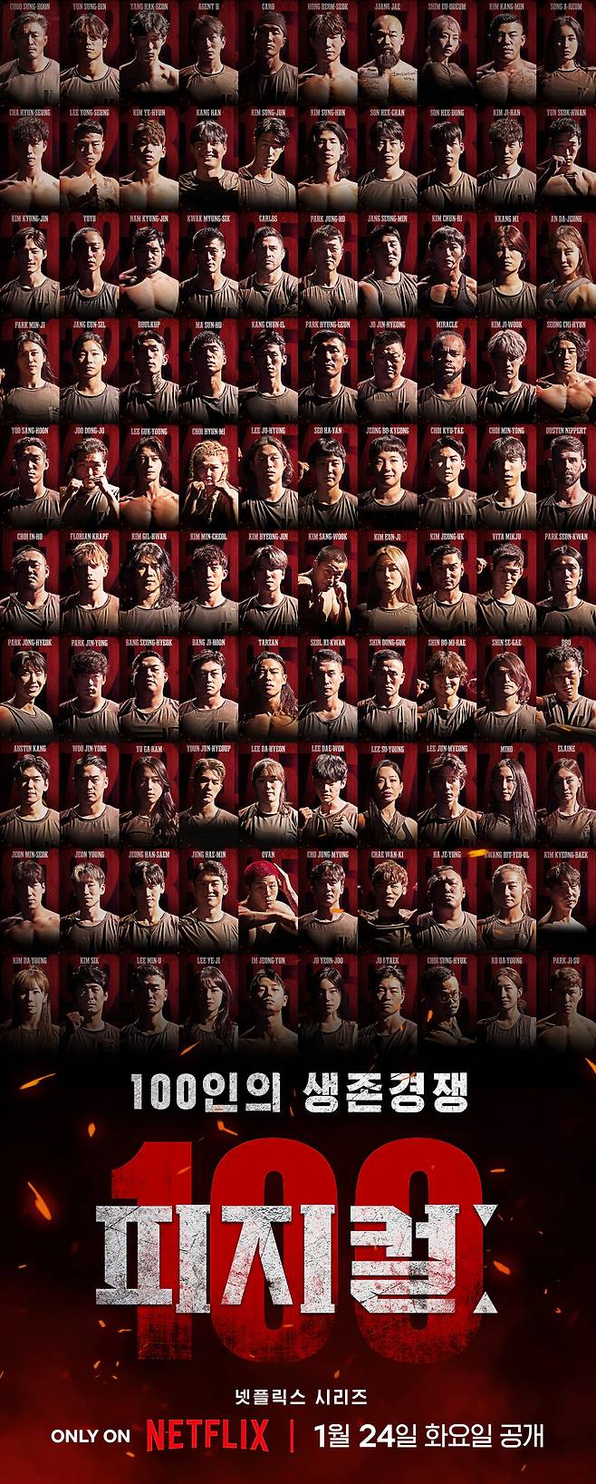 ▲ '피지컬: 100' 캐릭터 포스터. 제공| 넷플릭스