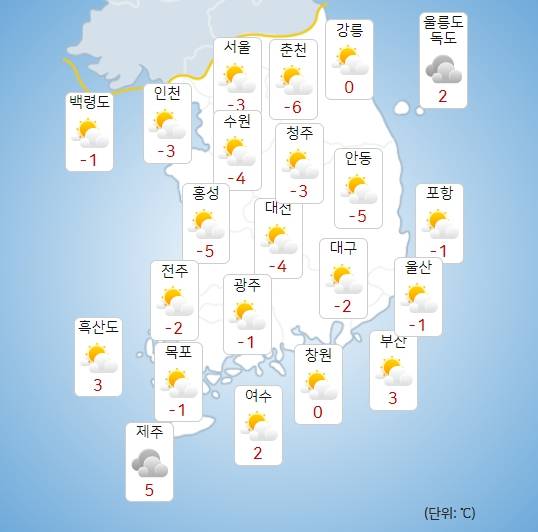 기상청 내일(9일) 오전 날씨 : 주말,주간날씨