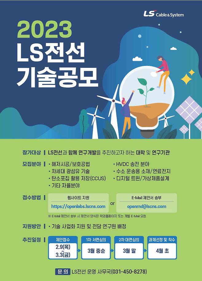 ‘2023년 LS전선 기술공모’ 포스터. [LS전선 제공]