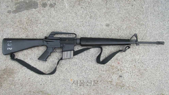 M16A1 소총 이미지. 자주국방네트워크 용역 보고서 캡처