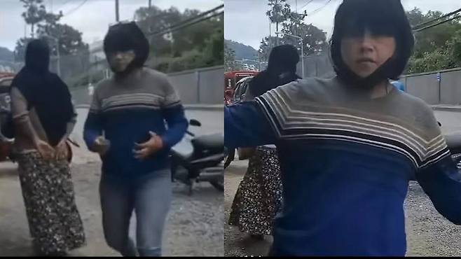 중국 관광객에게 폭력 행사하는 태국 관광사 직원 [웨이보 영상 캡처. 재판매 및 DB 금지]