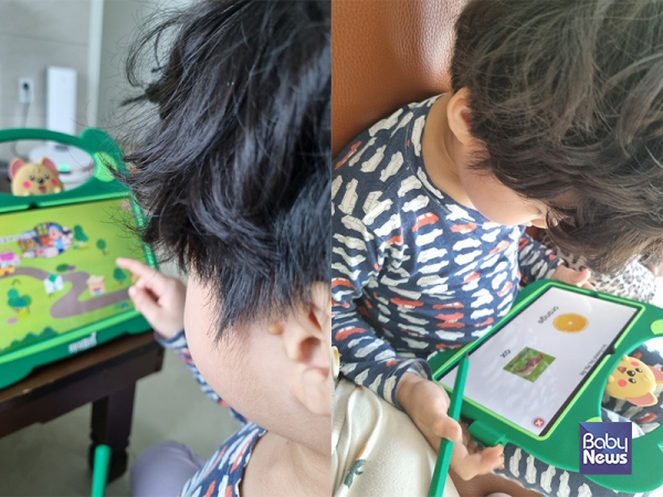 오늘 해야 할 과목을 체크하고 스스로 학습한 뒤 끝난 후엔 조이랜드에 입장해 마이올린을 거침없이 누빈다. 전아름 기자. ⓒ베이비뉴스
