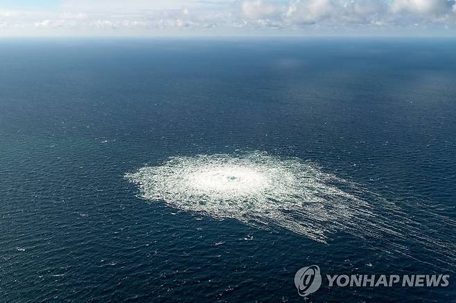 작년 9월 폭발 사고가 발생한 노르트스트림 가스관 [연합뉴스 자료사진. 재판매 및 DB금지]