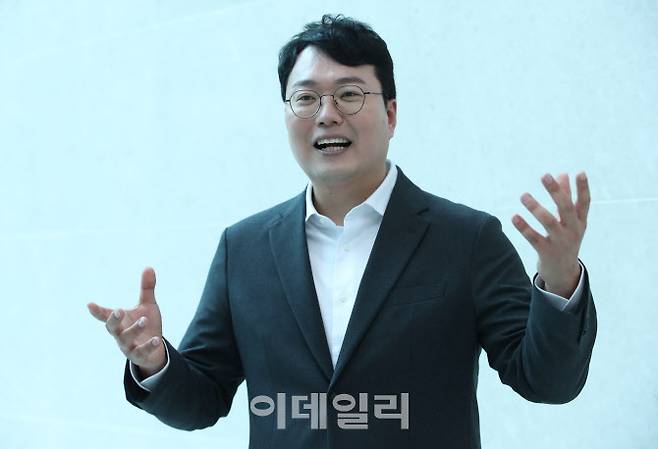 국민의힘 당대표 후보로 출마한 천하람 전남 순천갑 당협위원장(사진=노진환 기자)