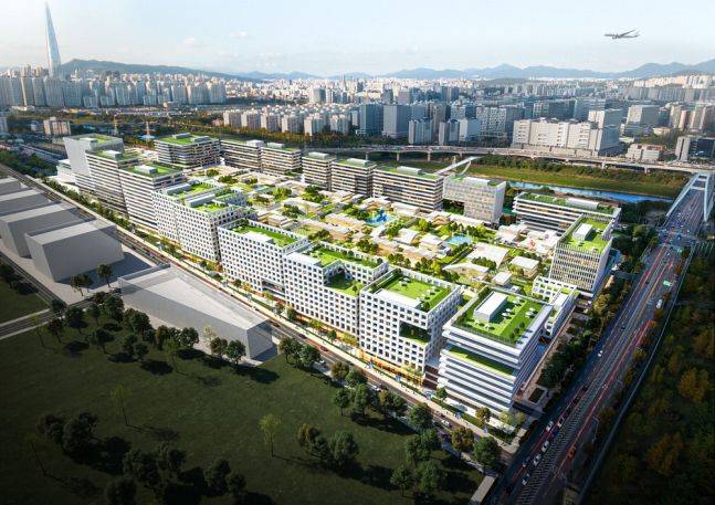 수서차량기지 개발구상안 조감도./서울시 제공