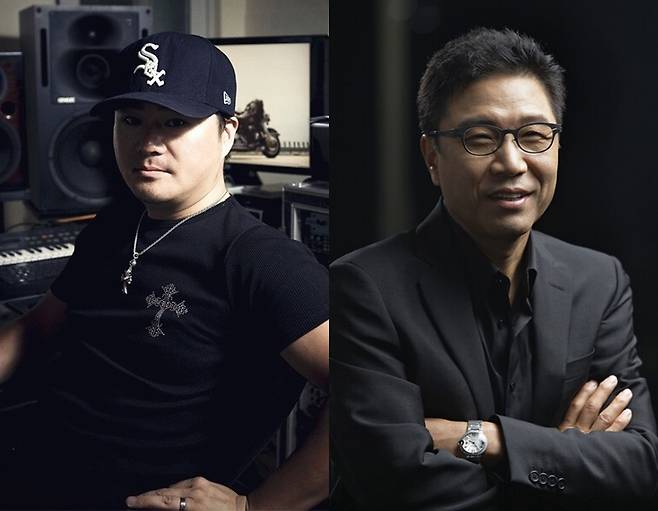 ▲ 유영진(왼쪽), 이수만. 제공|SM엔터테인먼트