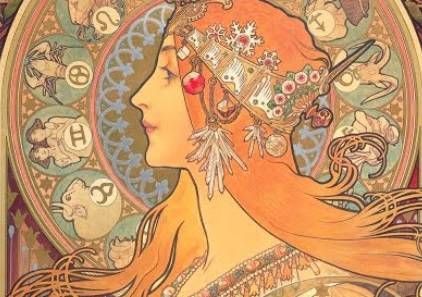 알폰스 무하, 황도 12궁(일부 확대)