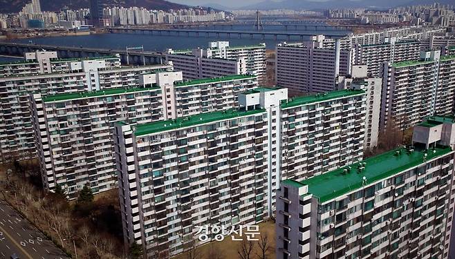 서울 송파구 잠실주공5단지 아파트 전경. 경향자료사진