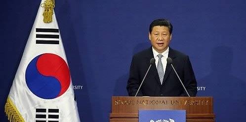 지난 2014년 7월 4일 시진핑(習近平) 중국 국가주석이 4일 오전 서울 관악구 서울대학교 글로벌공학교육센터에서 초청 강연을 하고 있다. 연합뉴스