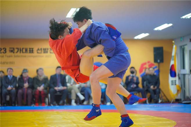 한국삼보센터에서 열린 삼보 국가대표 선발전 모습. 사진=대한삼보연맹