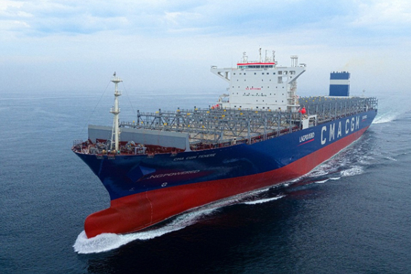 A very-large container vessel built by Hyundai Samho Heavy Industries Co., one of KSOE‘s three affiliates [Image source: KSOE]