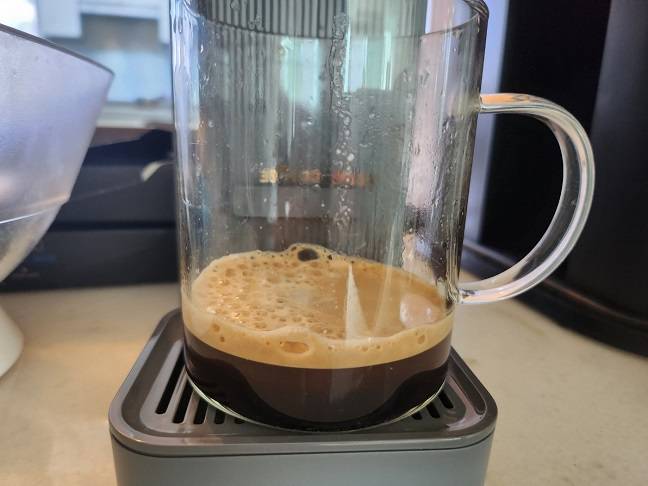 카누 바리스타 브리즈로 내린 커피/사진=김아름 기자 armijjang@