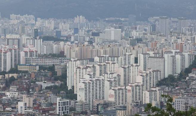 남산에서 바라본 서울 아파트 전경 [이미지출처=연합뉴스]