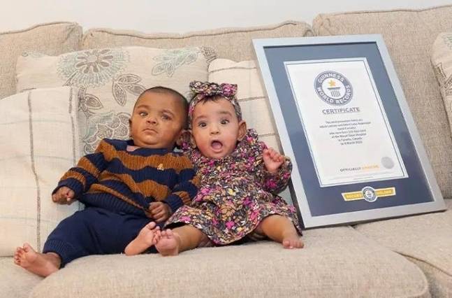 기네스에 등재된 쌍둥이.[사진출처 = 기네스 홈피 캡처]