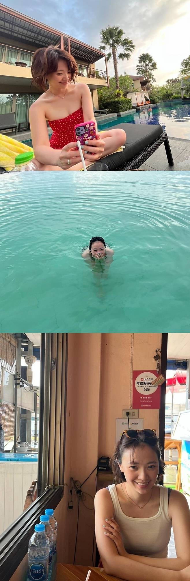 Actress Hye-Jin Jeon shared her recent status on the trip.Hye-Jin Jeon posted several photos to her personal Instagram on March 9.In the photo, Hye-Jin Jeon enjoys a vacation wearing a bathing suit. Hye-Jin Jeon, who has a slim figure from a red dotted swimsuit to a black bikini,Above all, the beauty of the face with a big smile is lovely.My fellow actor, Um Ji-won, who watched the photo, responded Pretty Hyejini, and the netizens commented It looks like a girl, Hajin has a good time and You are spending time in Thailand. Have a good day.