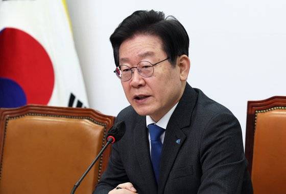 이재명 더불어민주당 당대표가 9일 오전 국회에서 열린 학교폭력 근절 및 피해자회복 지원을 위한 간담회에서 발언하고 있다. 장진영 기자