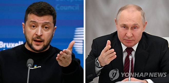 젤렌스키와 푸틴 [AFP 연합뉴스 자료사진. 재판매 및 DB 금지]