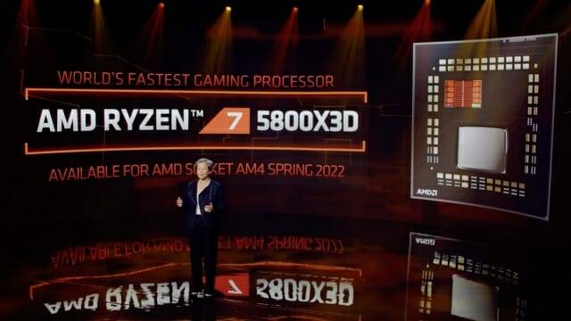 96MB 3D V캐시를 탑재한 라이젠 7 5800X3D. 지난 해 3월 출시됐다. (사진=AMD)