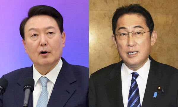 윤석열 대통령(왼쪽), 기시다 후미오 일본 총리. 세계일보 자료사진·연합뉴스